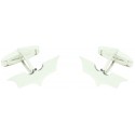 Batman signal cufflinks made in sterling silver