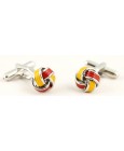 Red and Yellow Knot Cufflinks 