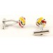 Red and Yellow Knot Cufflinks 