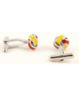 Red and Yellow Knot Cufflinks 